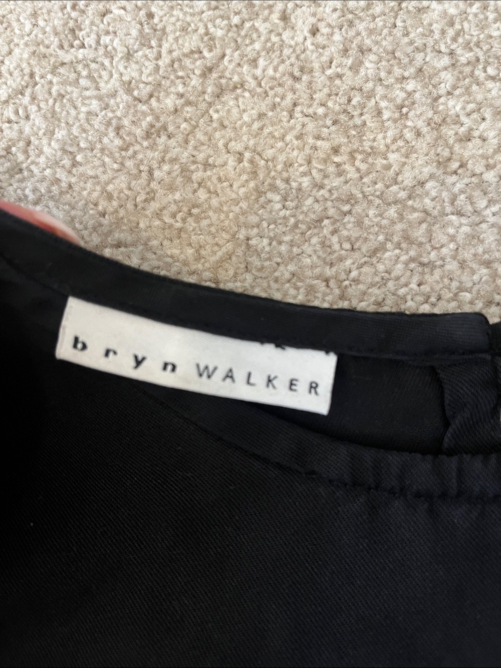 Bryn Walker Black 3/4 Sleeve Tencel Tunic Top, Small - Picture 3 of 5